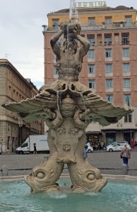 Triton Fountain in Piazza Barberini.