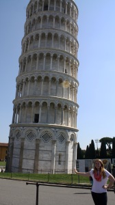 My tourist moment in front of the leaning tower. 